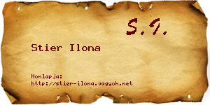 Stier Ilona névjegykártya